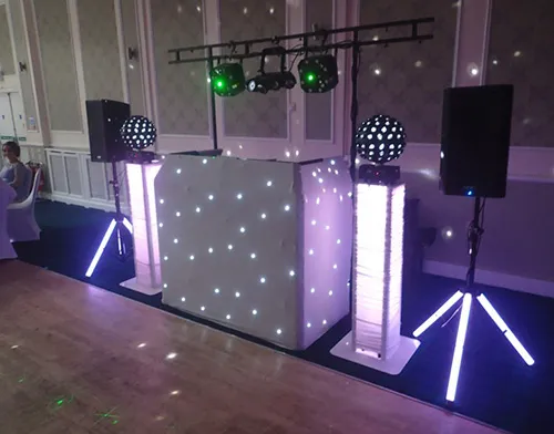 DJ set up at a wedding