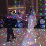 Bride & groom dancing on dancefloor